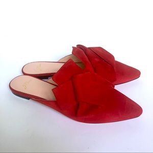 J CREW suede leather slides size 9